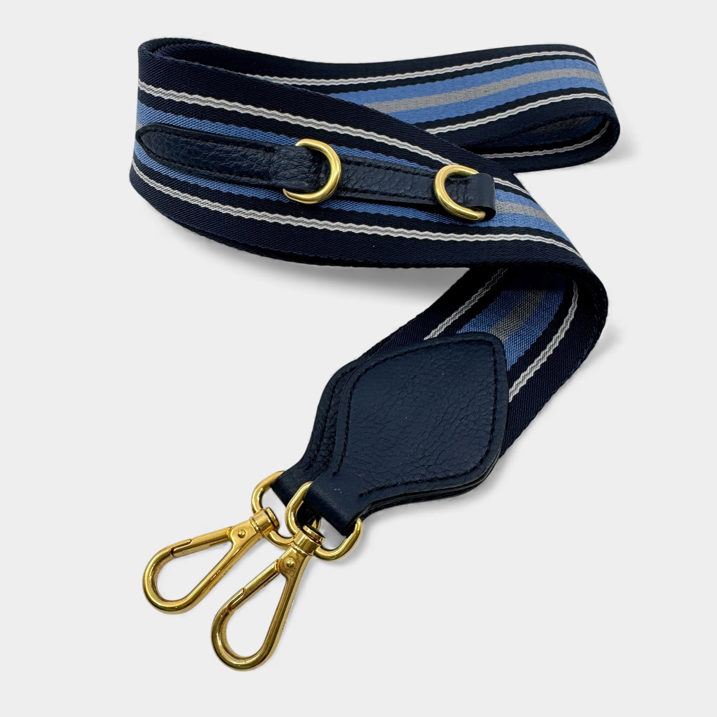 Prada Baltico Blue Vitello Daino Leather Cameo 2-Way Tote Bag