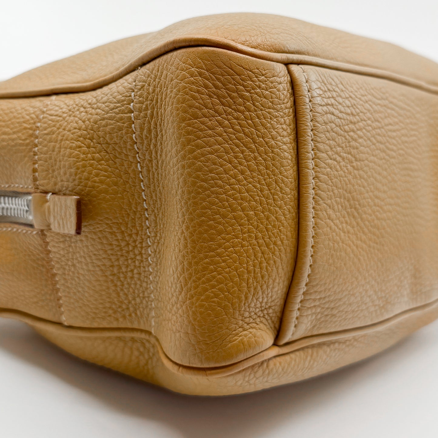 Prada Vitello Daino Mustard Yellow Leather Medium Bauletto Bag