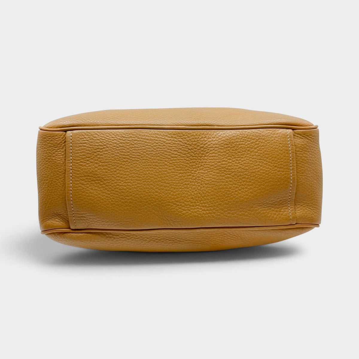 Prada Vitello Daino Mustard Yellow Leather Medium Bauletto Bag