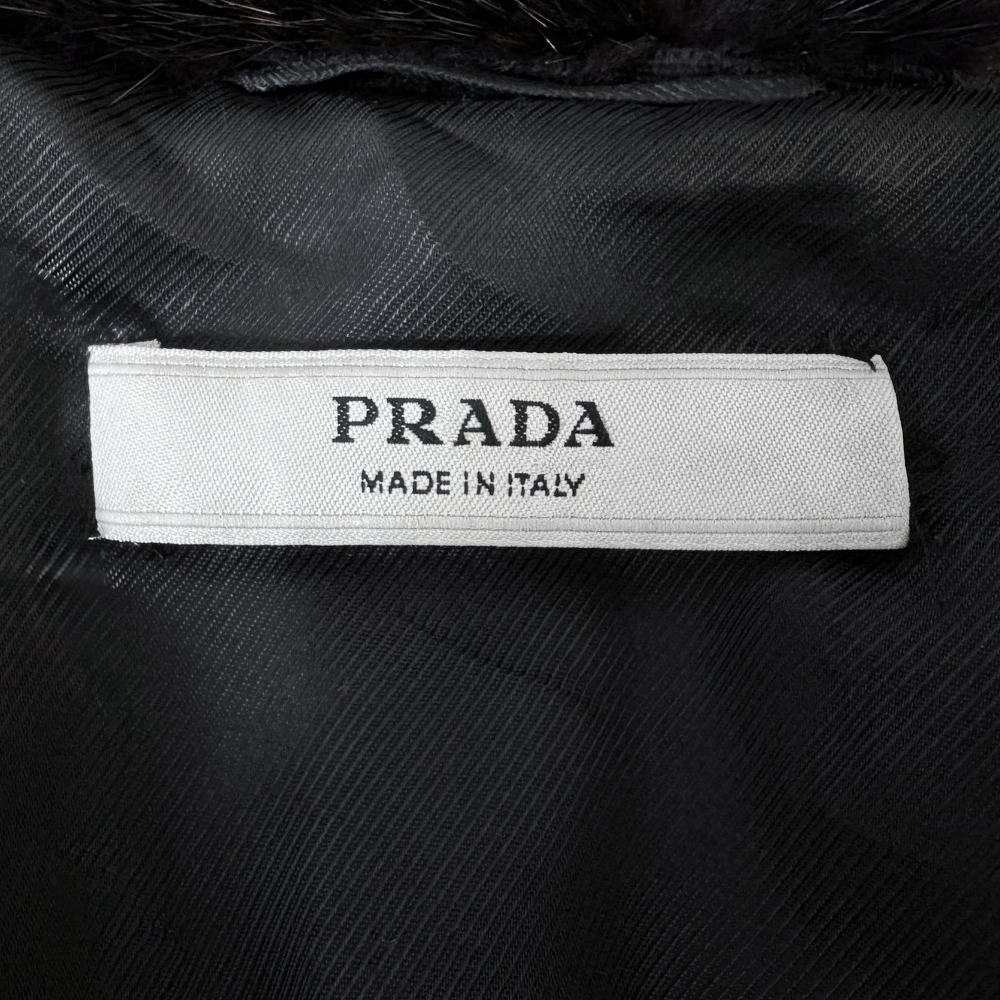 Prada Black Wool & Cashmere Fur Collar Coat IT42 ~ AU8-10