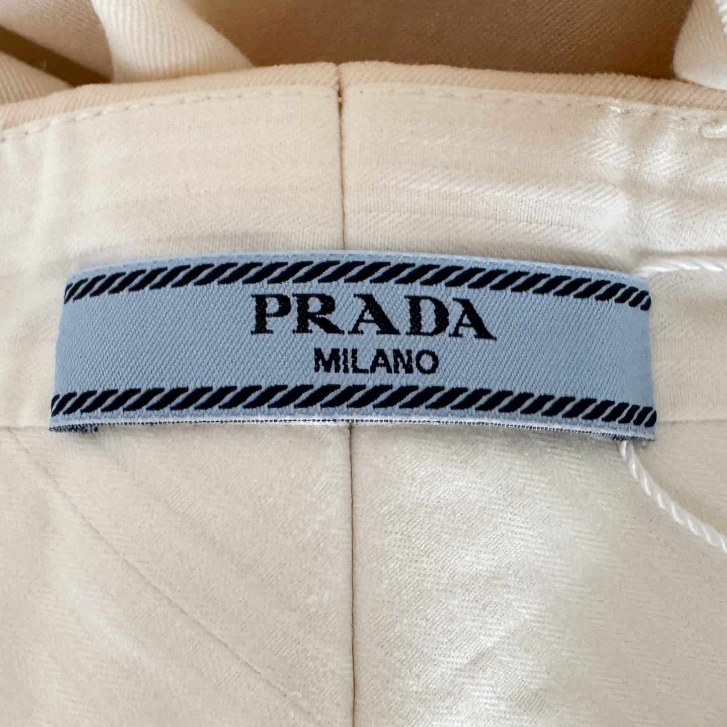 Prada Cream Lightweight Wool Gabardine Pants IT40 ~ AU8
