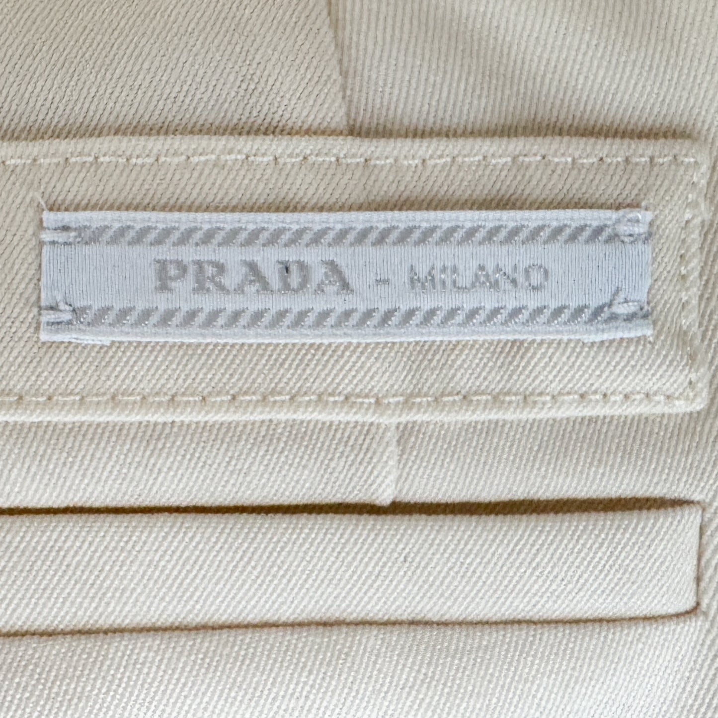 Prada Cream Lightweight Wool Gabardine Pants IT40 ~ AU8