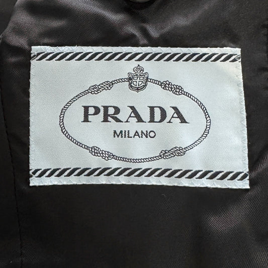 Prada Black Wool Single-Breasted Tailored Blazer Jacket IT38 ~ AU8