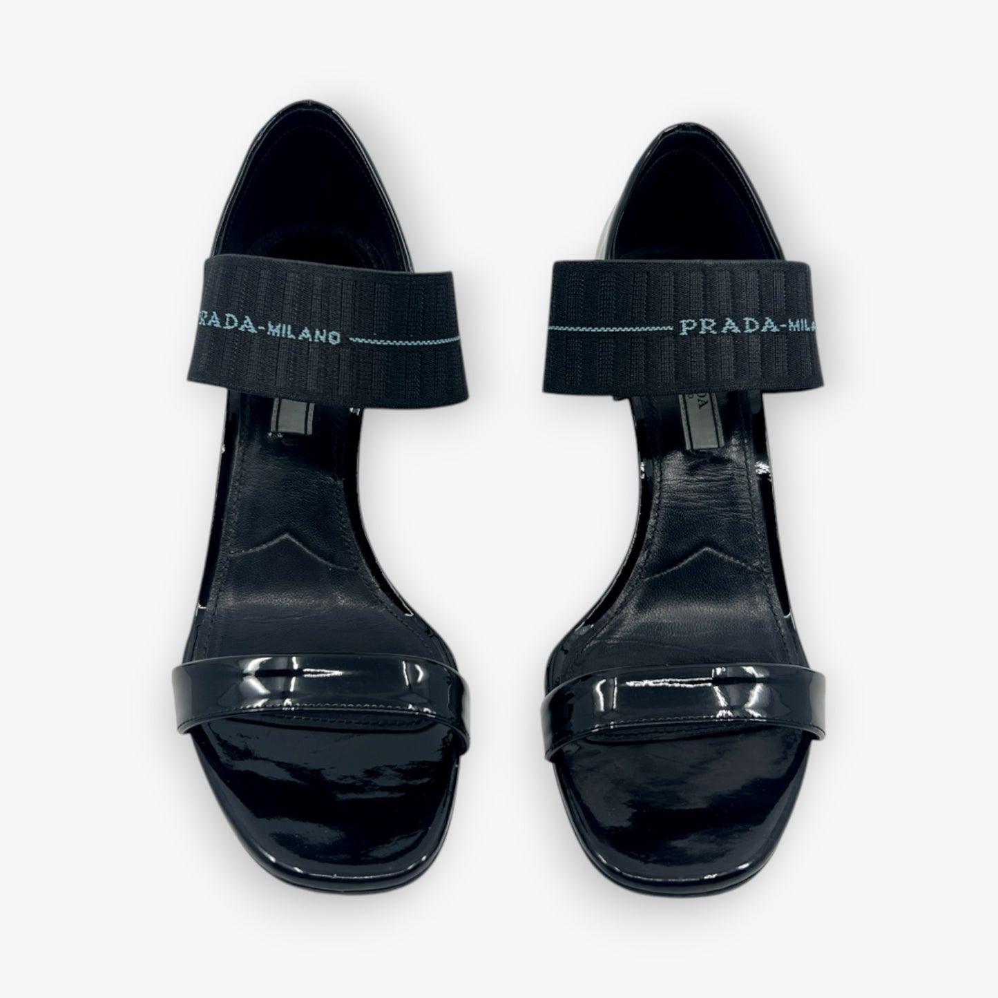 Prada Black Patent Leather Heeled Shoes EU37.5 ~ AU6.5 [1X9531]