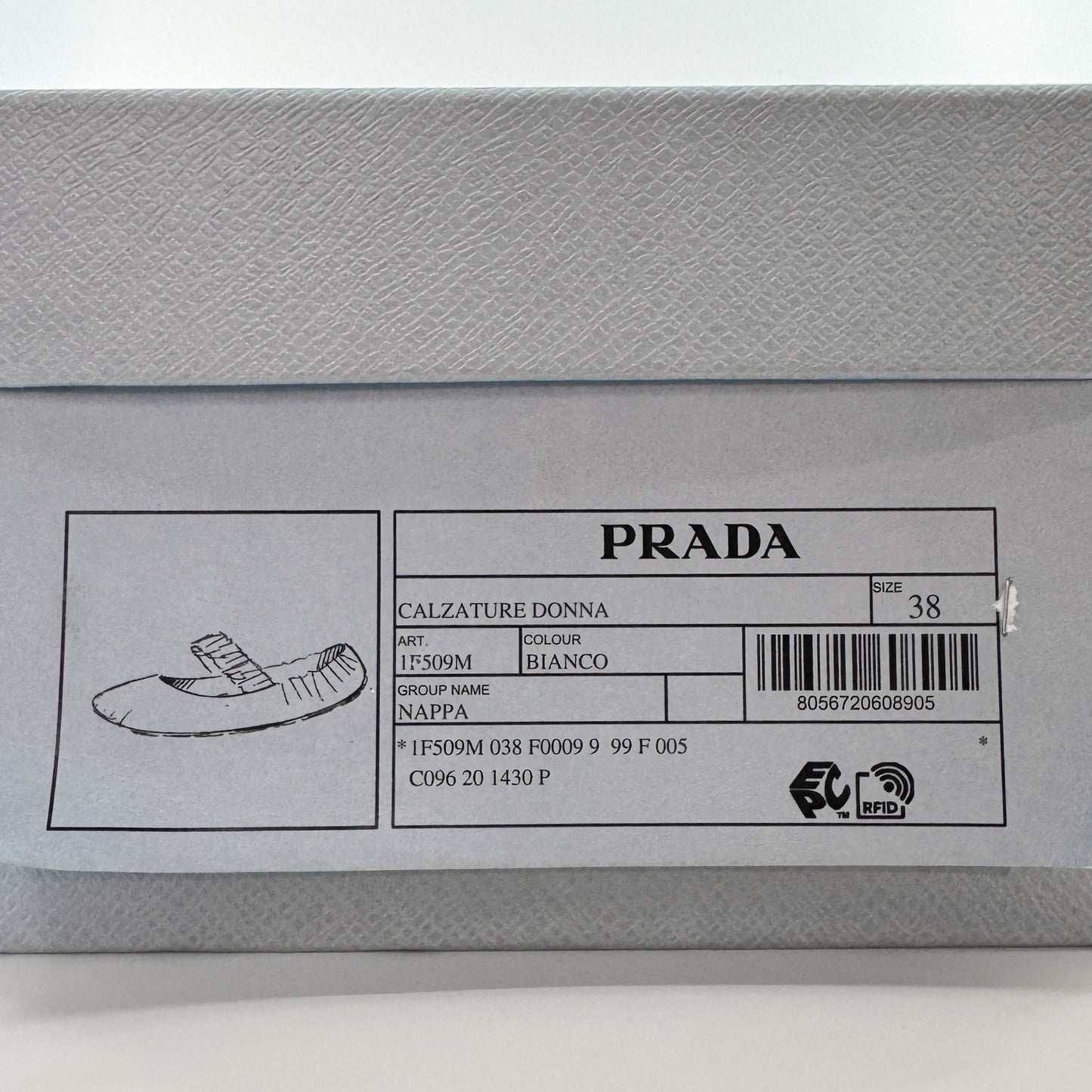 Prada White Bianco Nappa Leather Mary Jane Shoes EU38 ~ AU7