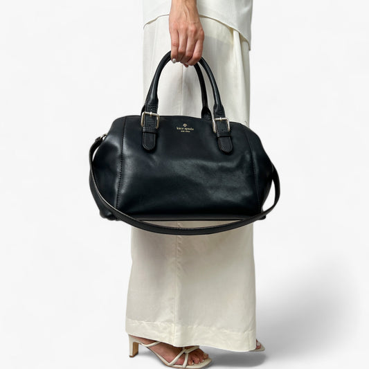 Kate Spade NY Black Leather Tote & Crossbody Bag