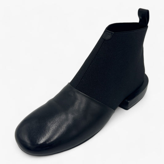 Marsèll Black Leather & Elastic Stretch Ankle Boots EU39 ~ AU8