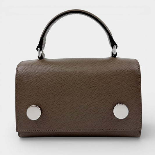 RSVP Paris Dark Brown Leather "Munchkin" Mini Top Handle & Crossbody Bag