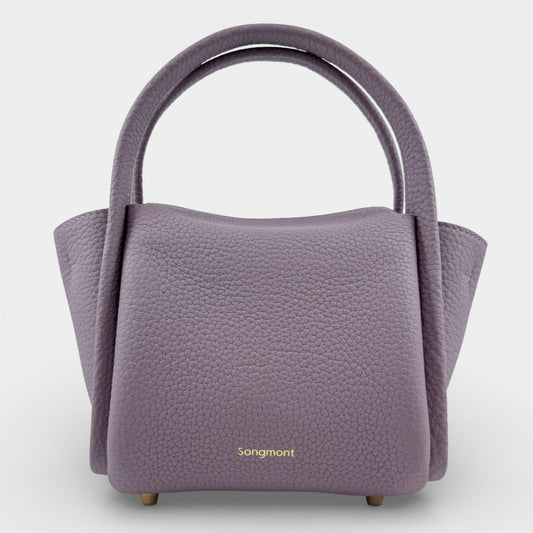 Songmont Pale Lavender Blue Grainy Leather Mini Song Bag