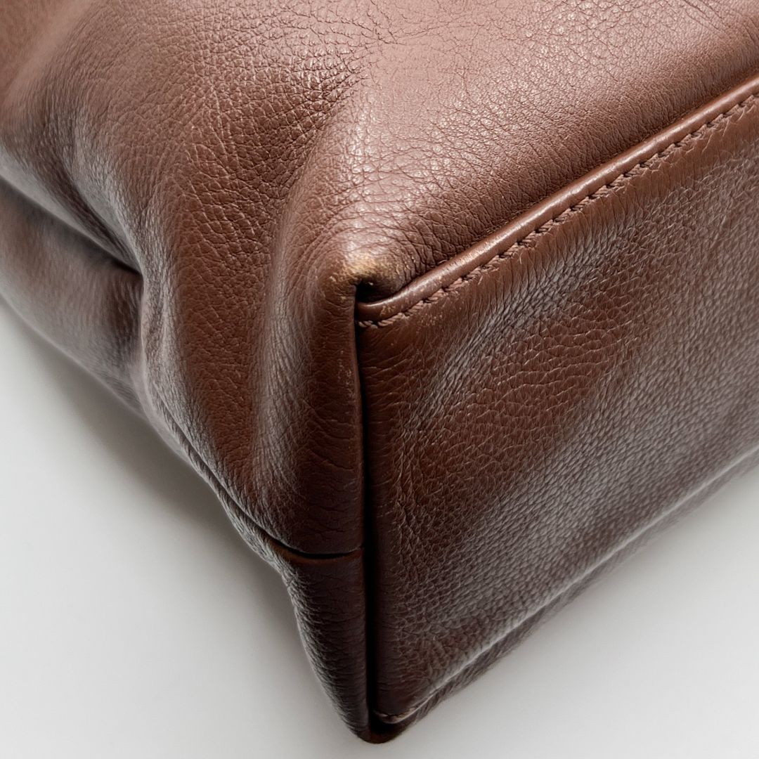 Oroton Brown Leather Monogram Canvas Large Tote Bag [Vintage]
