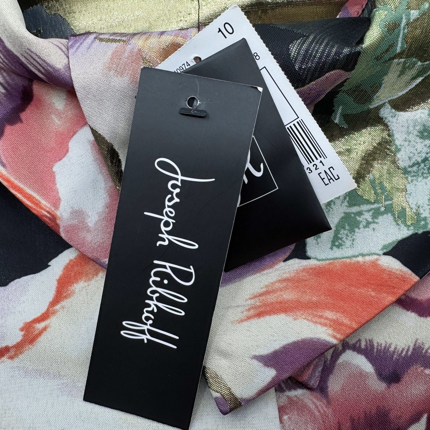 Joseph Ribkoff Multicoloured Metallic Rose Print Jacket AU12 [NEW]