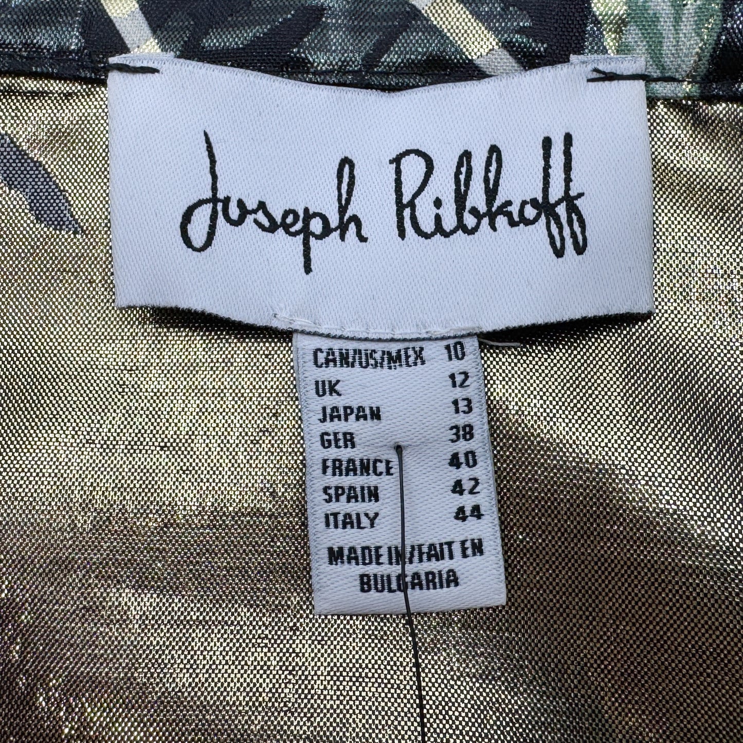 Joseph Ribkoff Multicoloured Metallic Rose Print Jacket AU12 [NEW]