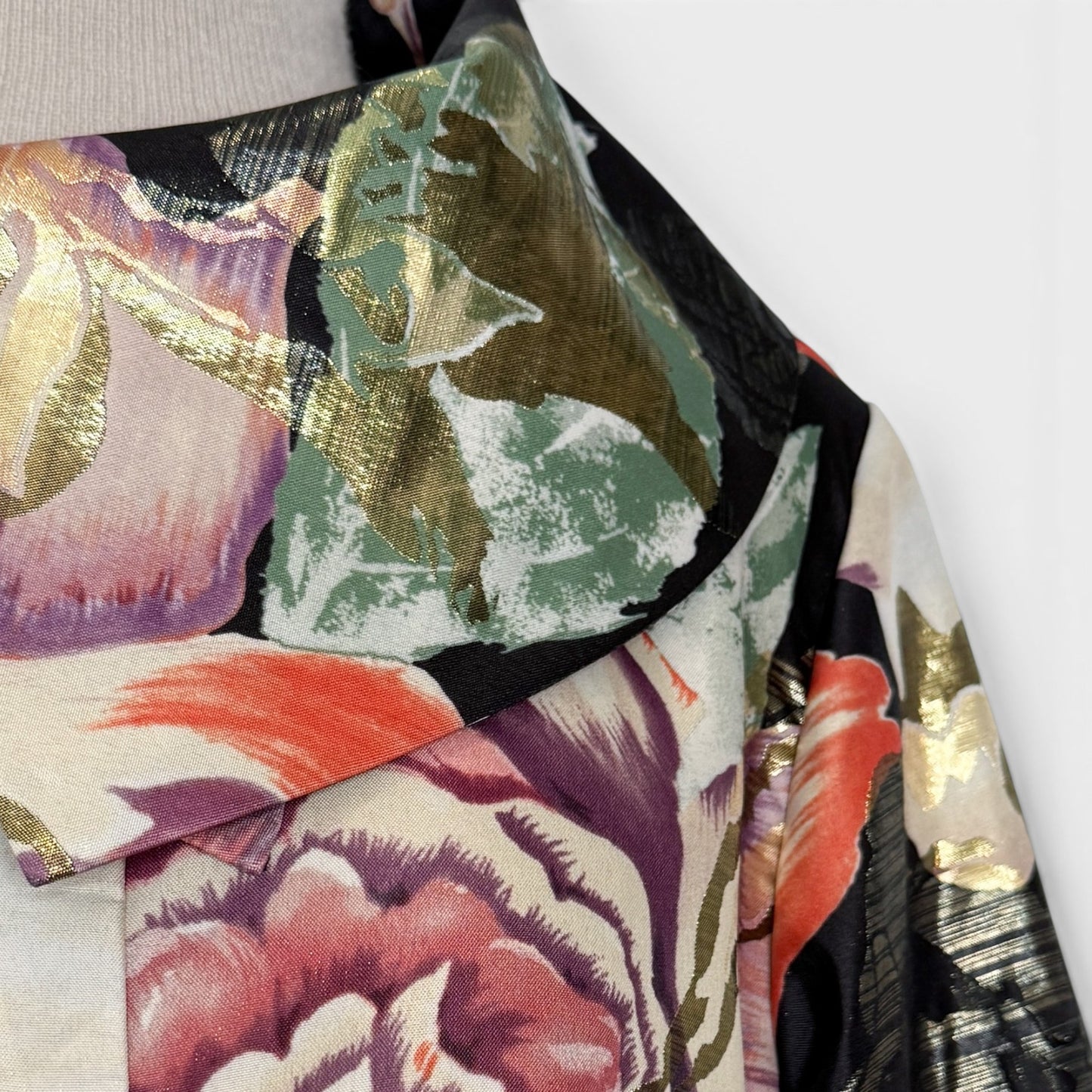 Joseph Ribkoff Multicoloured Metallic Rose Print Jacket AU12 [NEW]