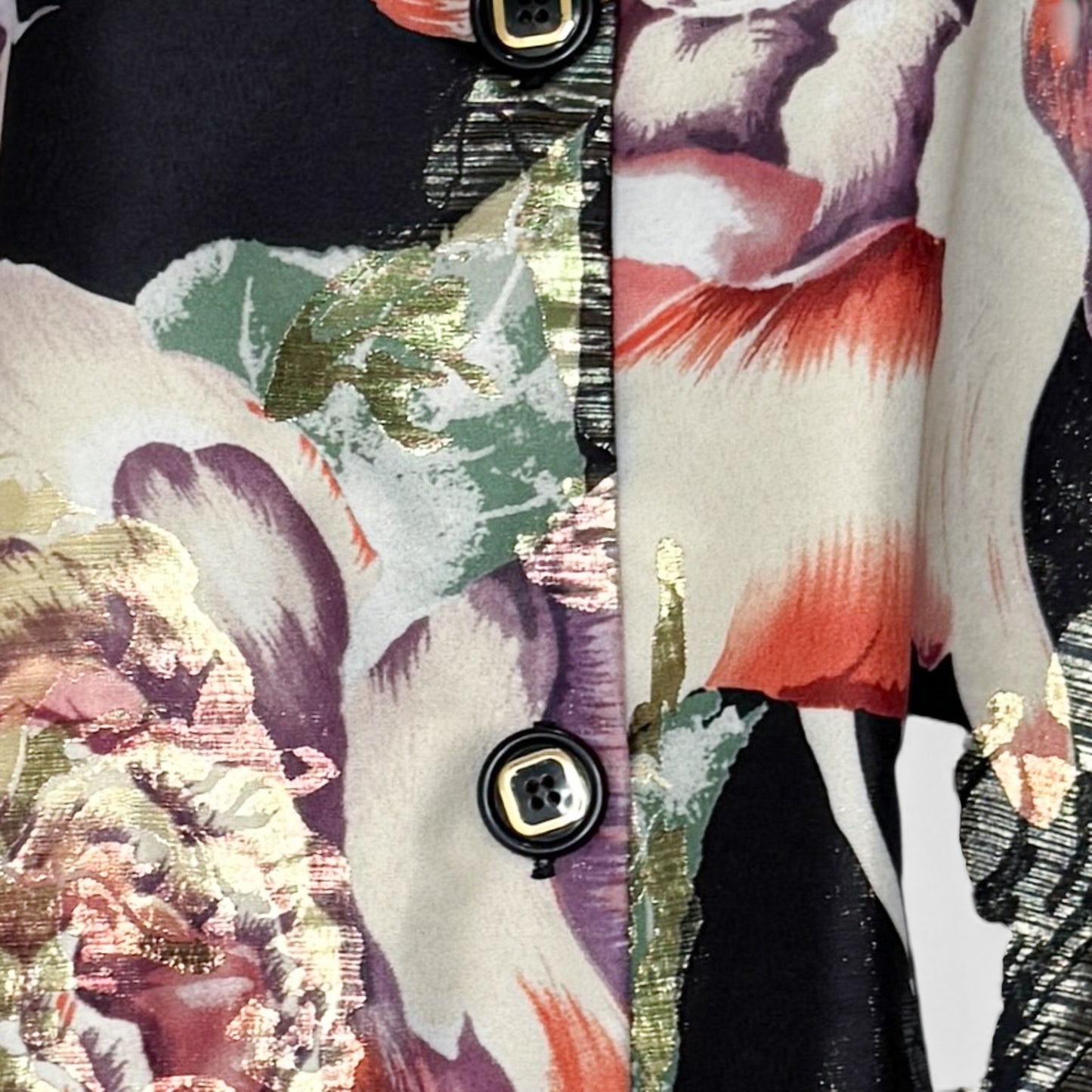 Joseph Ribkoff Multicoloured Metallic Rose Print Jacket AU12 [NEW]