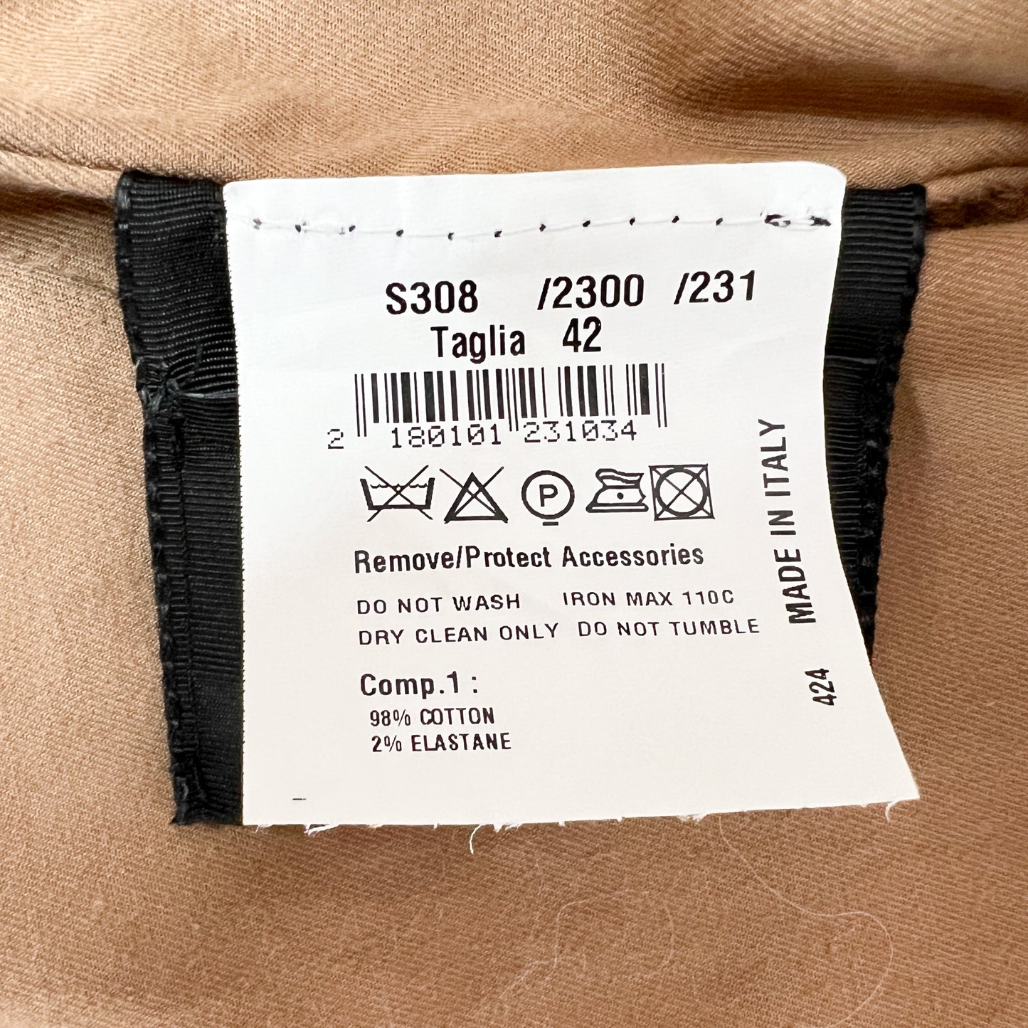 Bazar Deluxe Brown Cotton Wrap Coat & Woven Belt IT42 ~ AU10-12