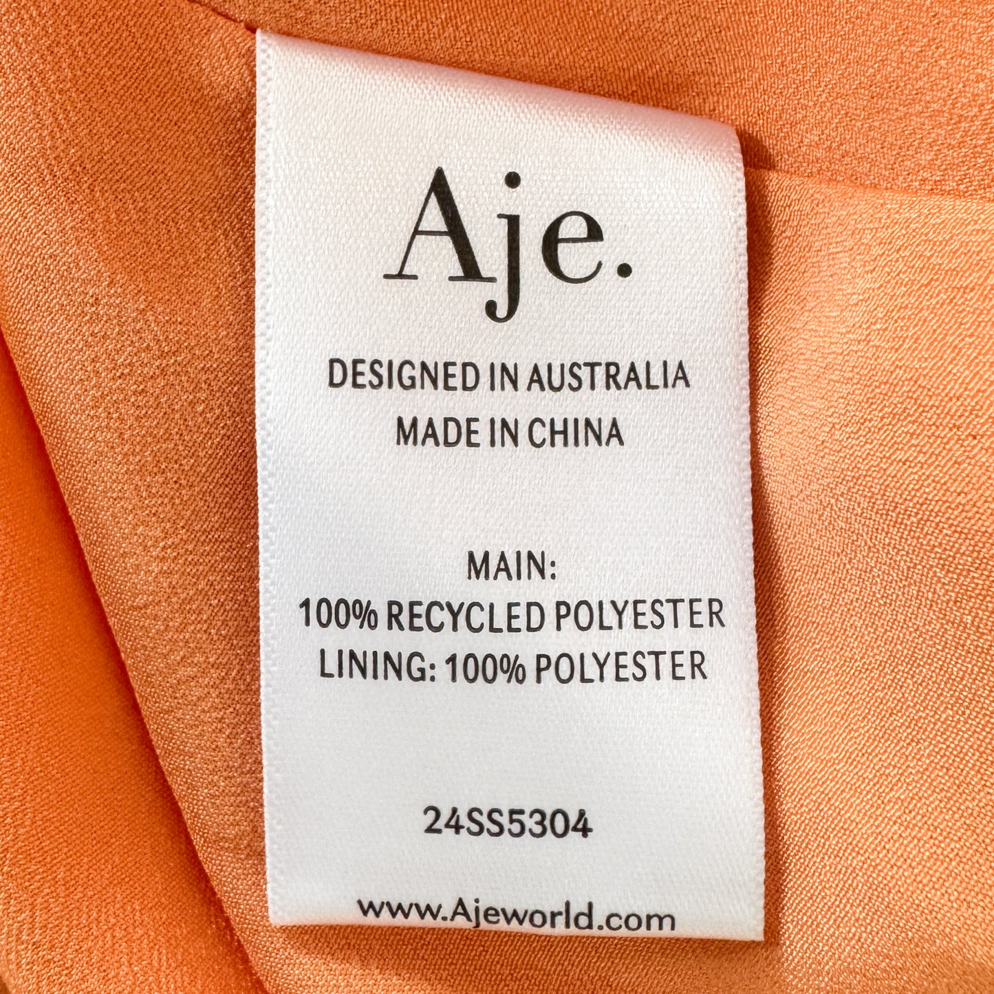 Aje Genevieve Pleated Apricot Orange Short Dress AU10 ~ Medium [NEW]