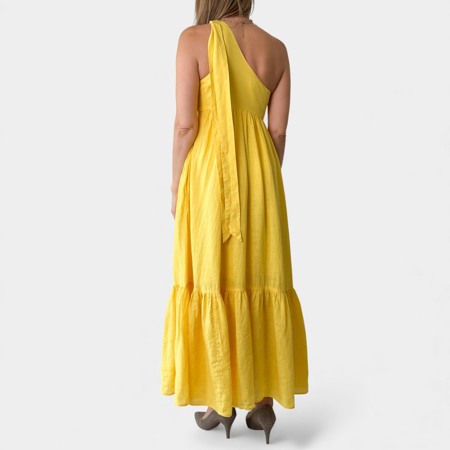 Zimmermann Bright Yellow Juliette Linen Maxi Dress 1 ~ AU8