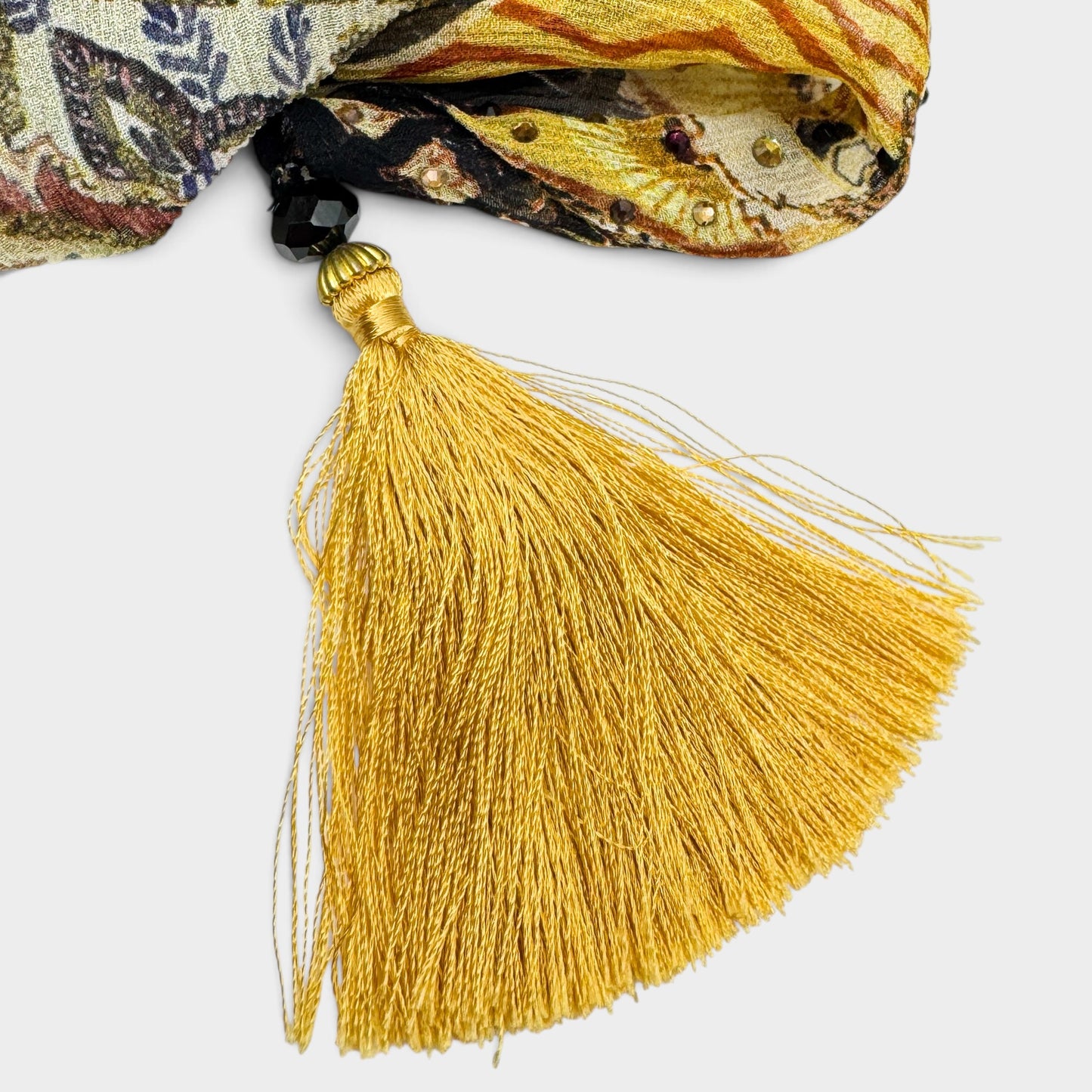 Camilla Yellow & Gold Silk Valley Of The Kings Long Scarf