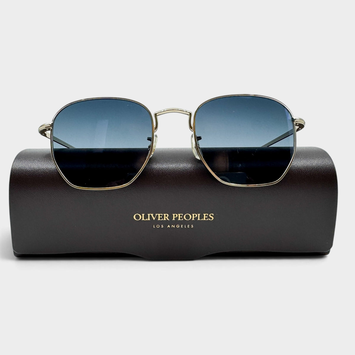 Oliver Peoples Gold Square Frame Kierney Sunglasses