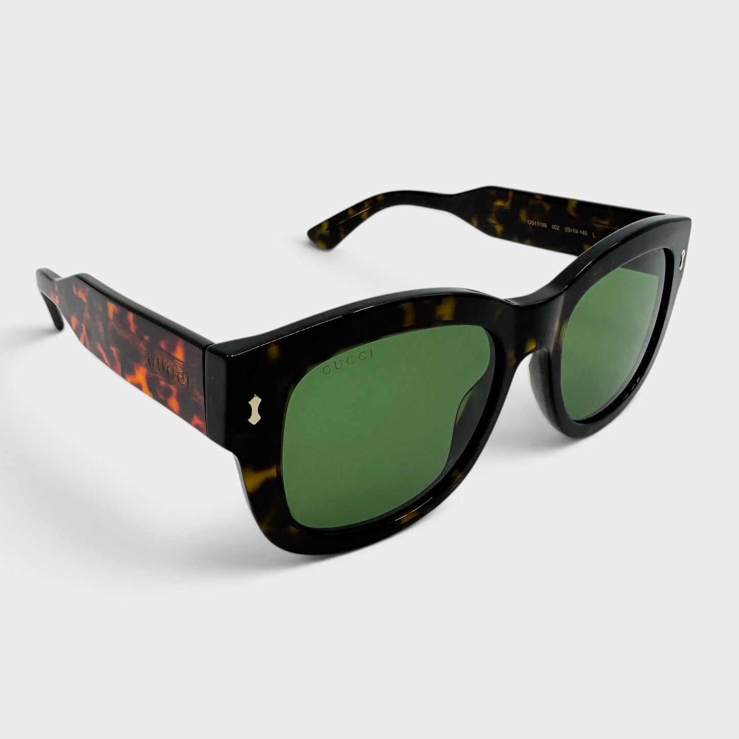 Gucci Square Brown Tortoise Sunglasses [GG1110S]