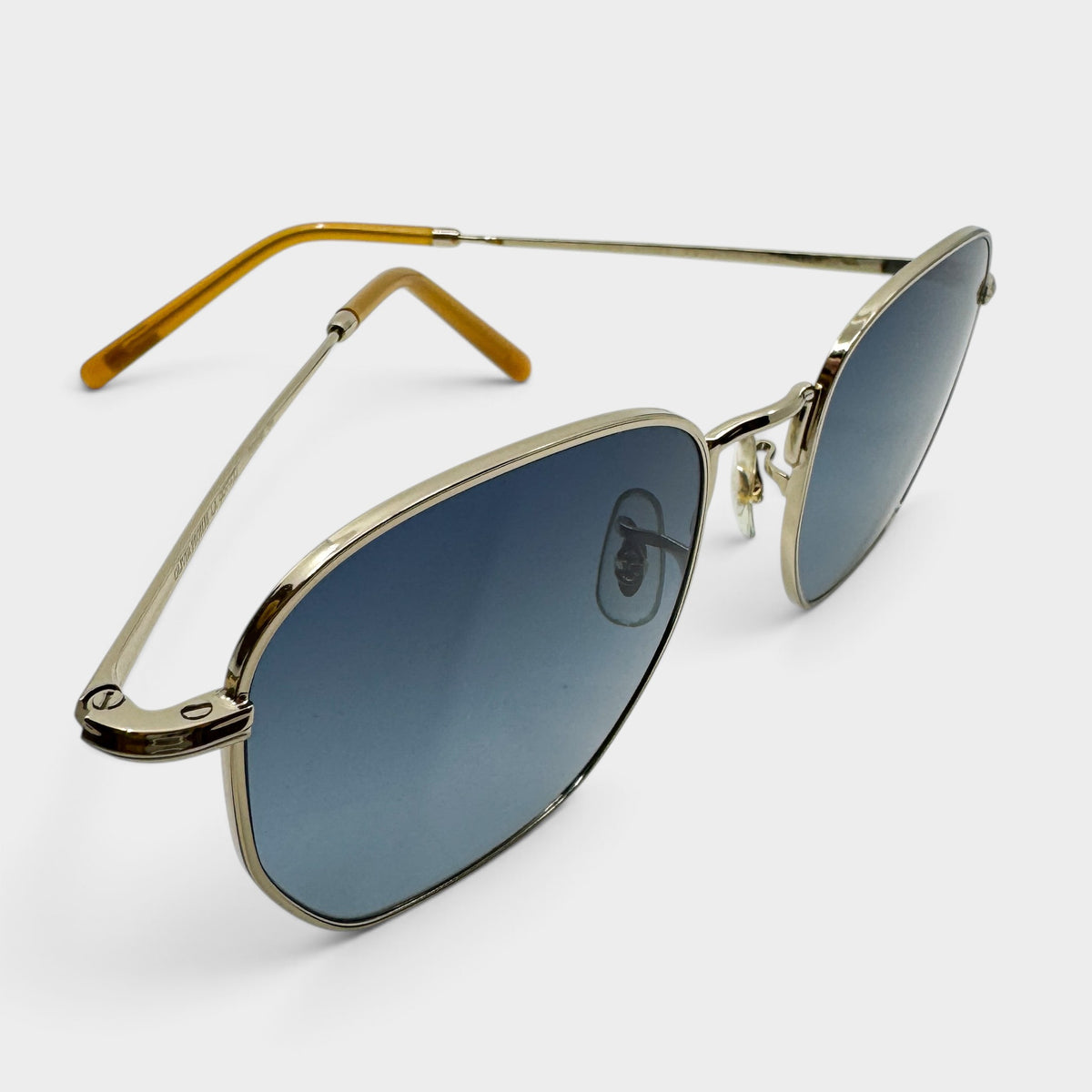 Oliver Peoples Gold Square Frame Kierney Sunglasses