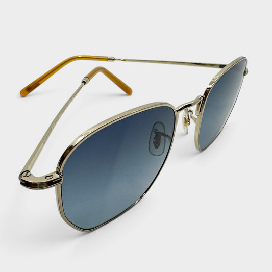 Oliver Peoples Gold Square Frame Kierney Sunglasses