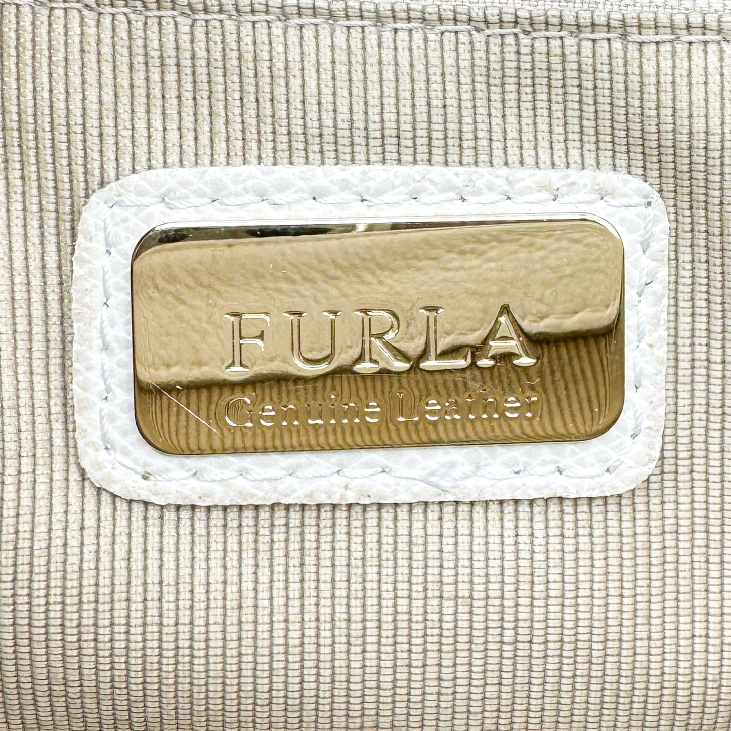 Furla Metropolis Off White Grain Leather Shoulder & Crossbody Bag