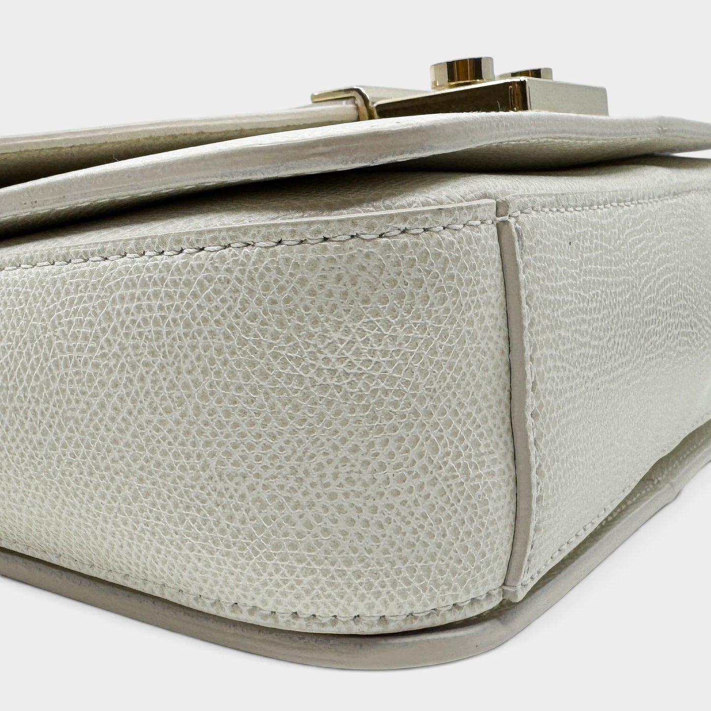 Furla Metropolis Off White Grain Leather Shoulder & Crossbody Bag