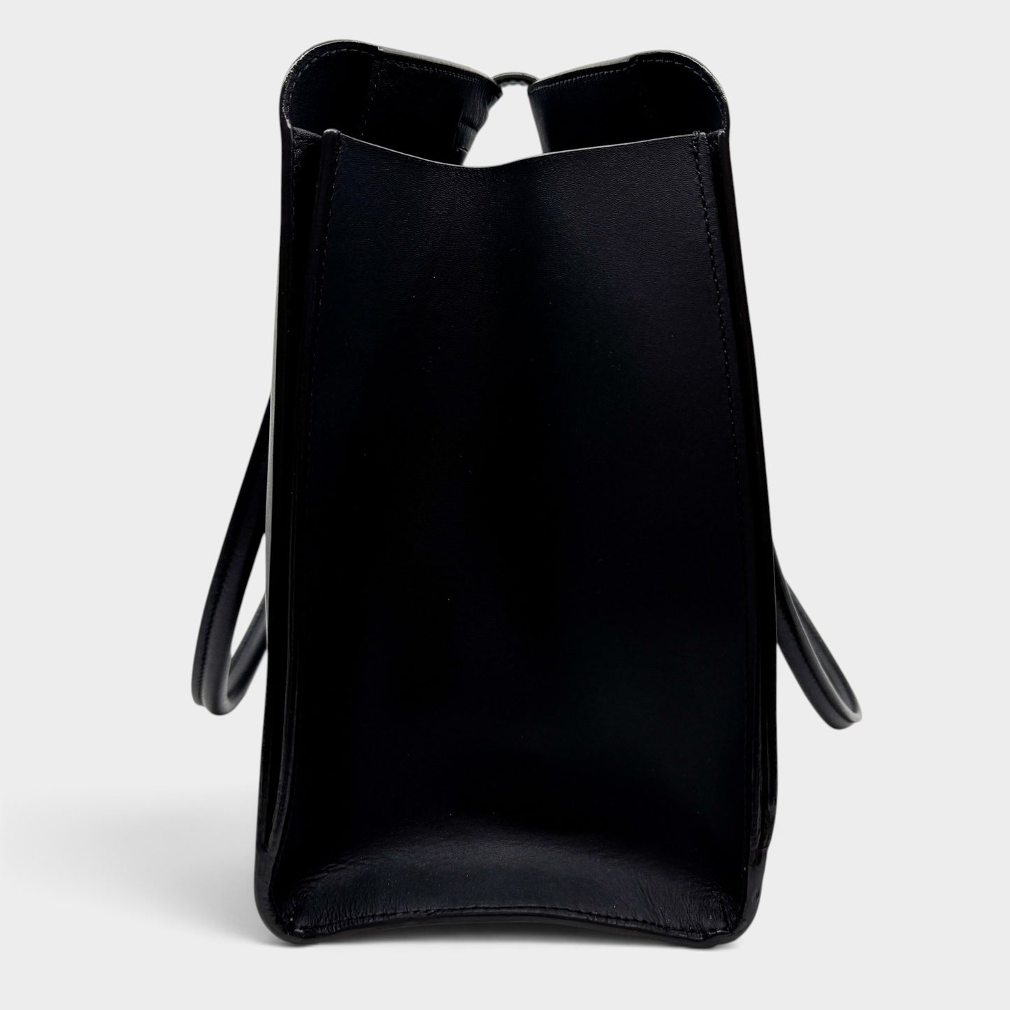 Furla Black Smooth Leather Milano Tote Handbag