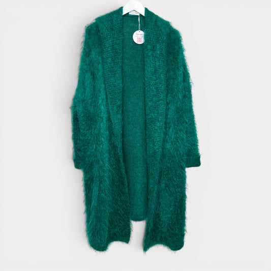 Scanlan Theodore Emerald Green Mohair Merino Cardigan Medium
