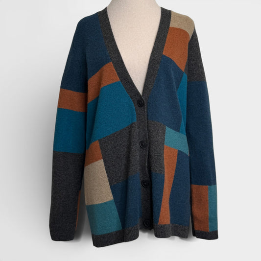 Seasalt Multicolour Lambswool Cardigan Medium [NEW]