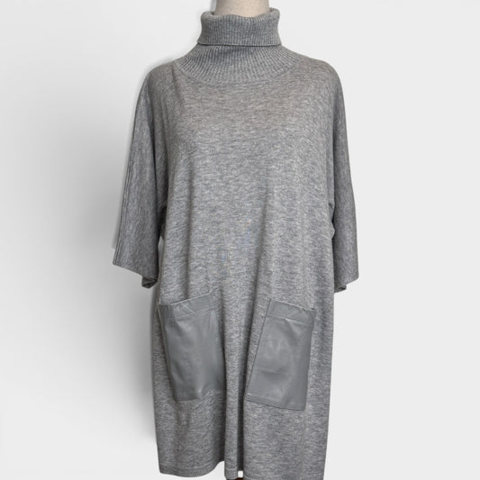 Raw By Raw Earl Grey Merino Wool Poncho Jumper Medium [NEW]