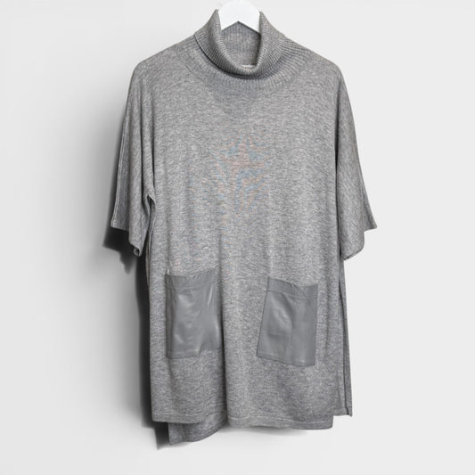 Raw By Raw Earl Grey Merino Wool Poncho Jumper Medium [NEW]