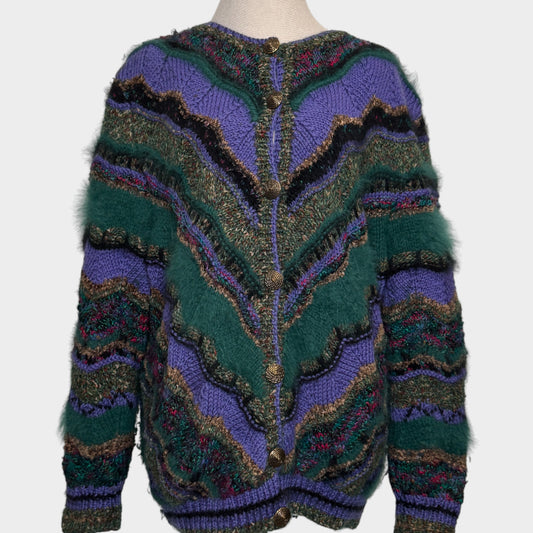 Purl One Multicoloured Wool Cardigan Medium ~ Large [Vintage]