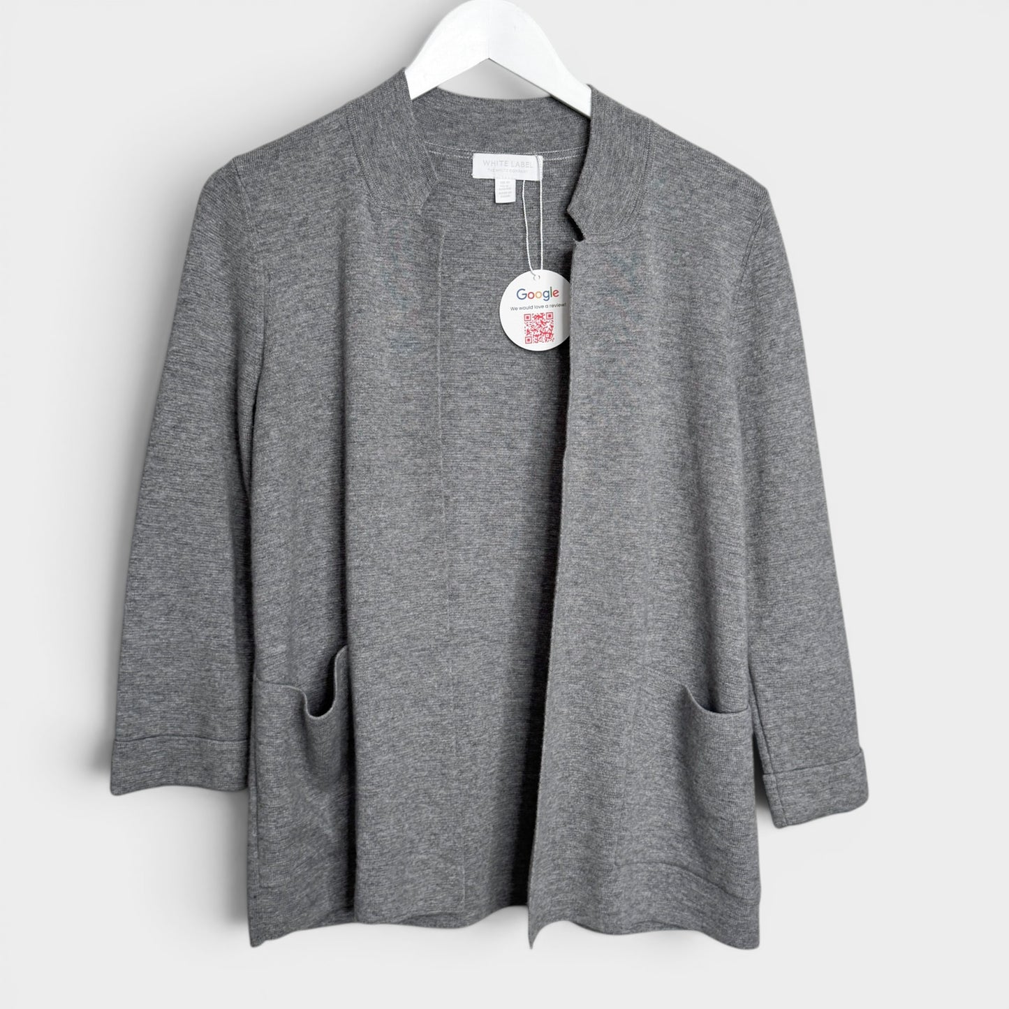 The White Label Grey Merino Cotton Cardigan AU10 ~ Medium
