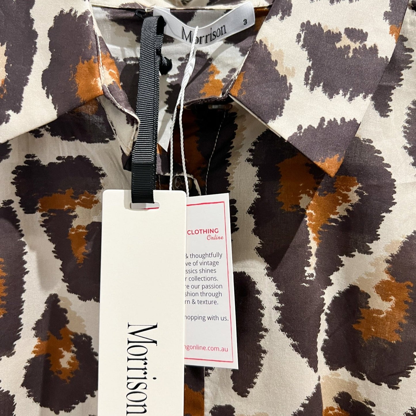 Morrison Brown Aminah Print Cotton Shirt 3 ~ Medium ~ AU12 [NEW]