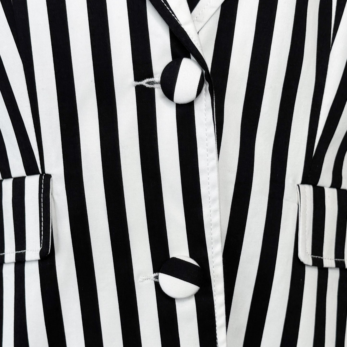 Kamare Black and White Vi Striped Blazer Jacket Medium ~ AU12