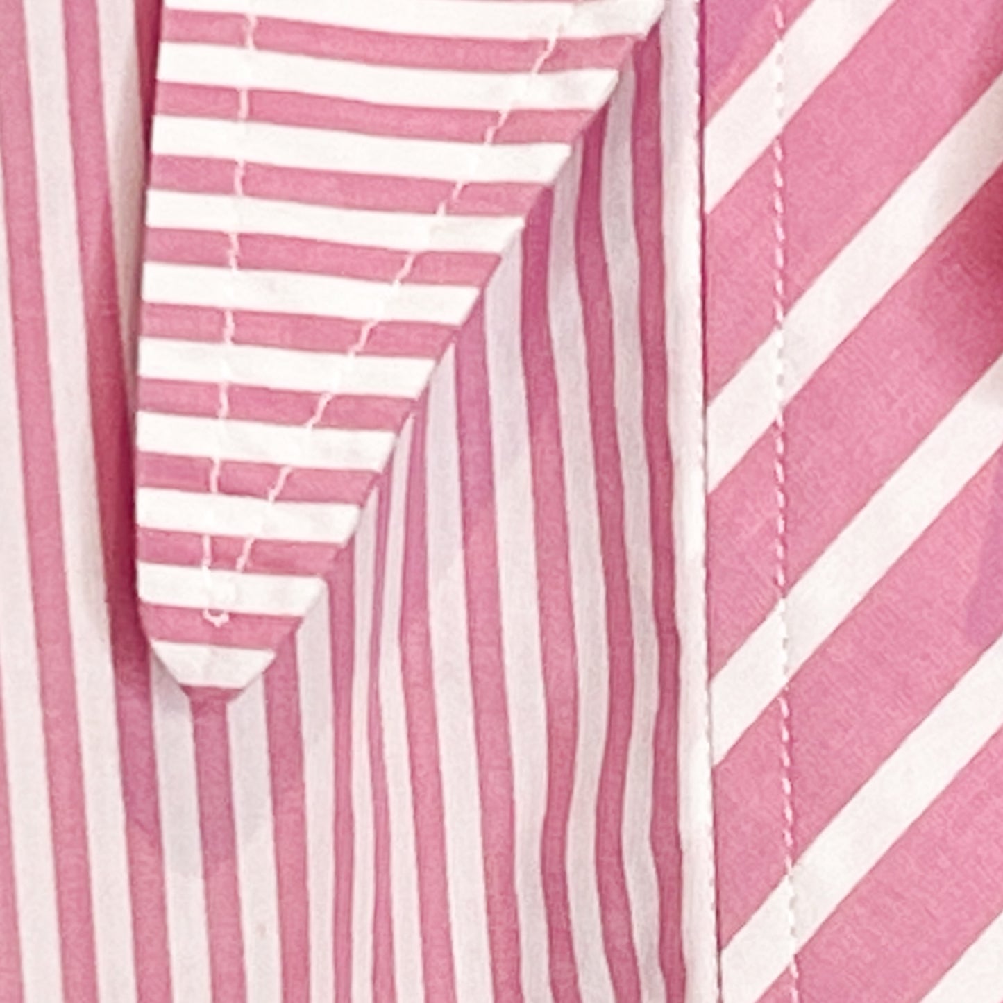 Ganni Pink & White Cotton Striped Shirt Medium ~ EU38 ~ AU10