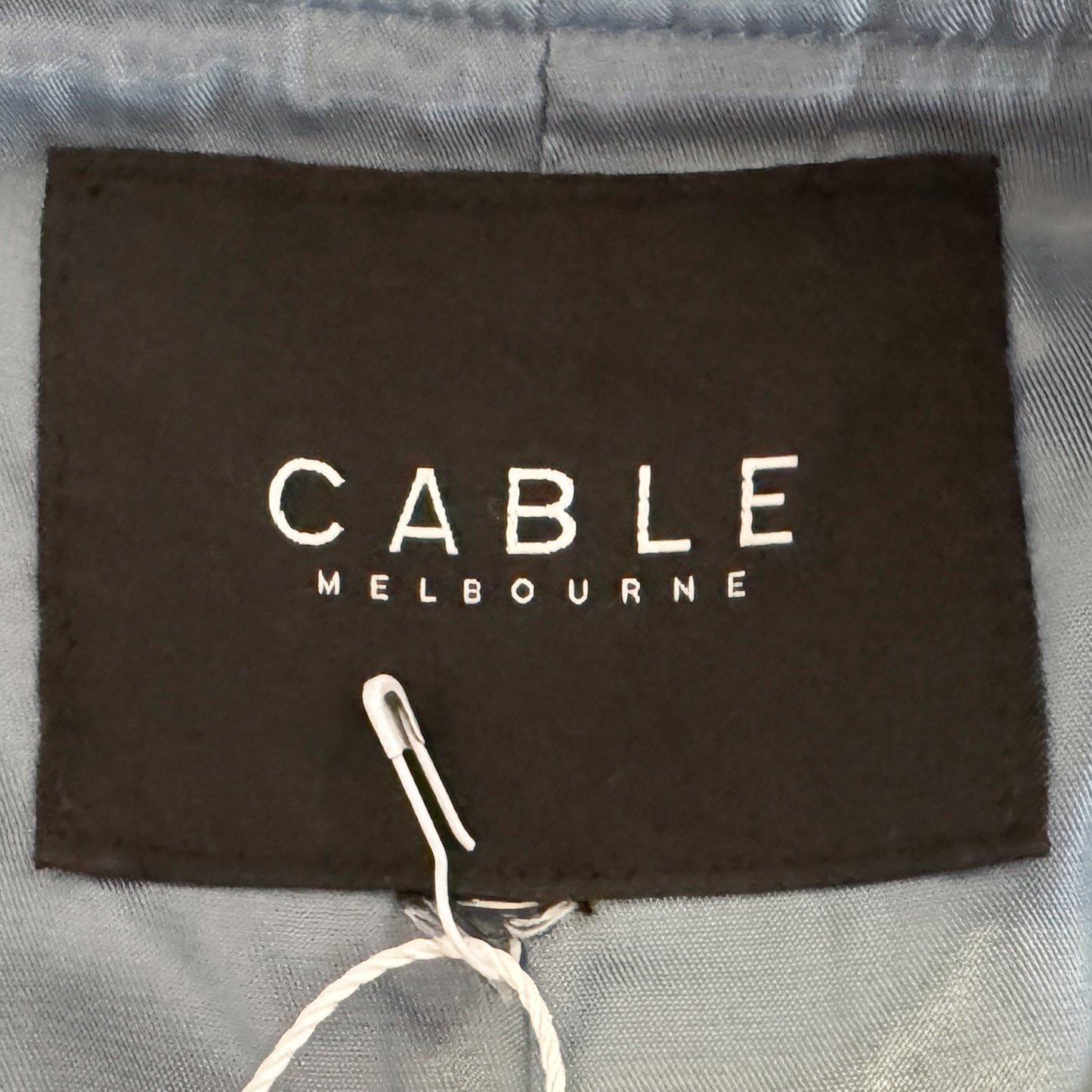 Cable Melbourne Blue Quilted Chambray Bomber Jacket Medium ~ AU12-14