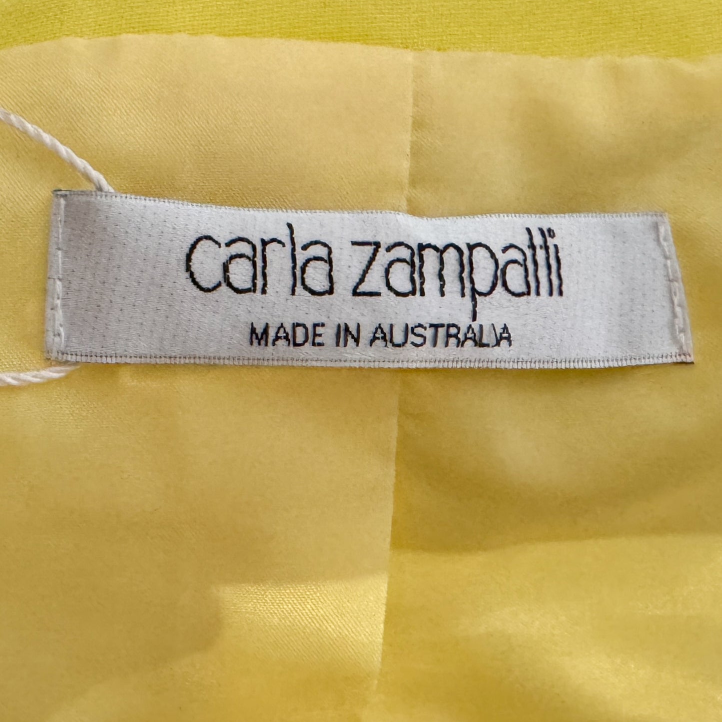 Carla Zampatti Citrus Yellow Dramatic Entrance Zip Jacket AU10