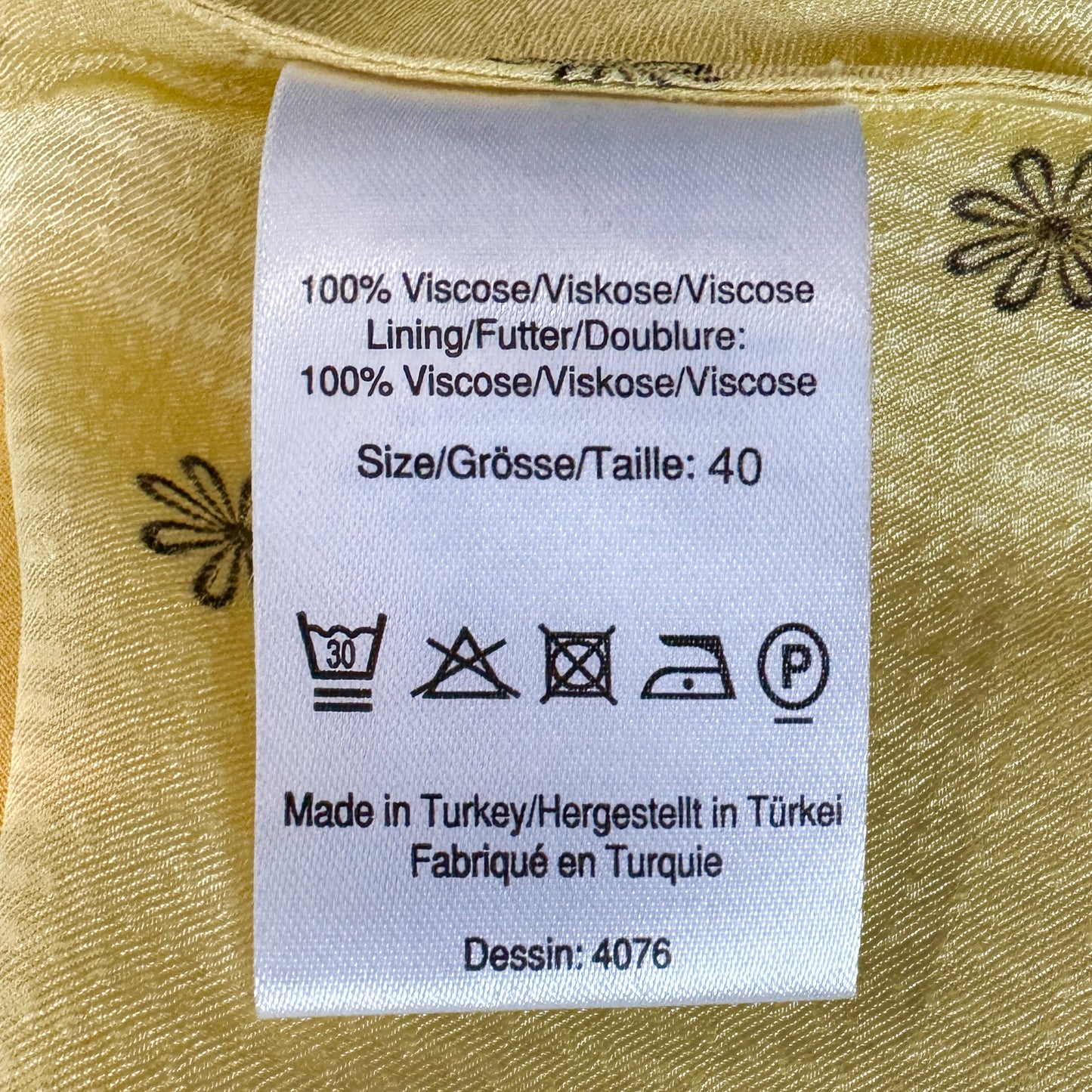 Baum Und Pferdgarten Yellow Daisy Flower Midi Dress EU40 ~ AU10
