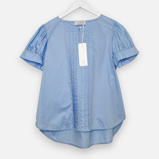 Layer'd Blue Puff Sleeve Ames Blouse AU14 [NEW]