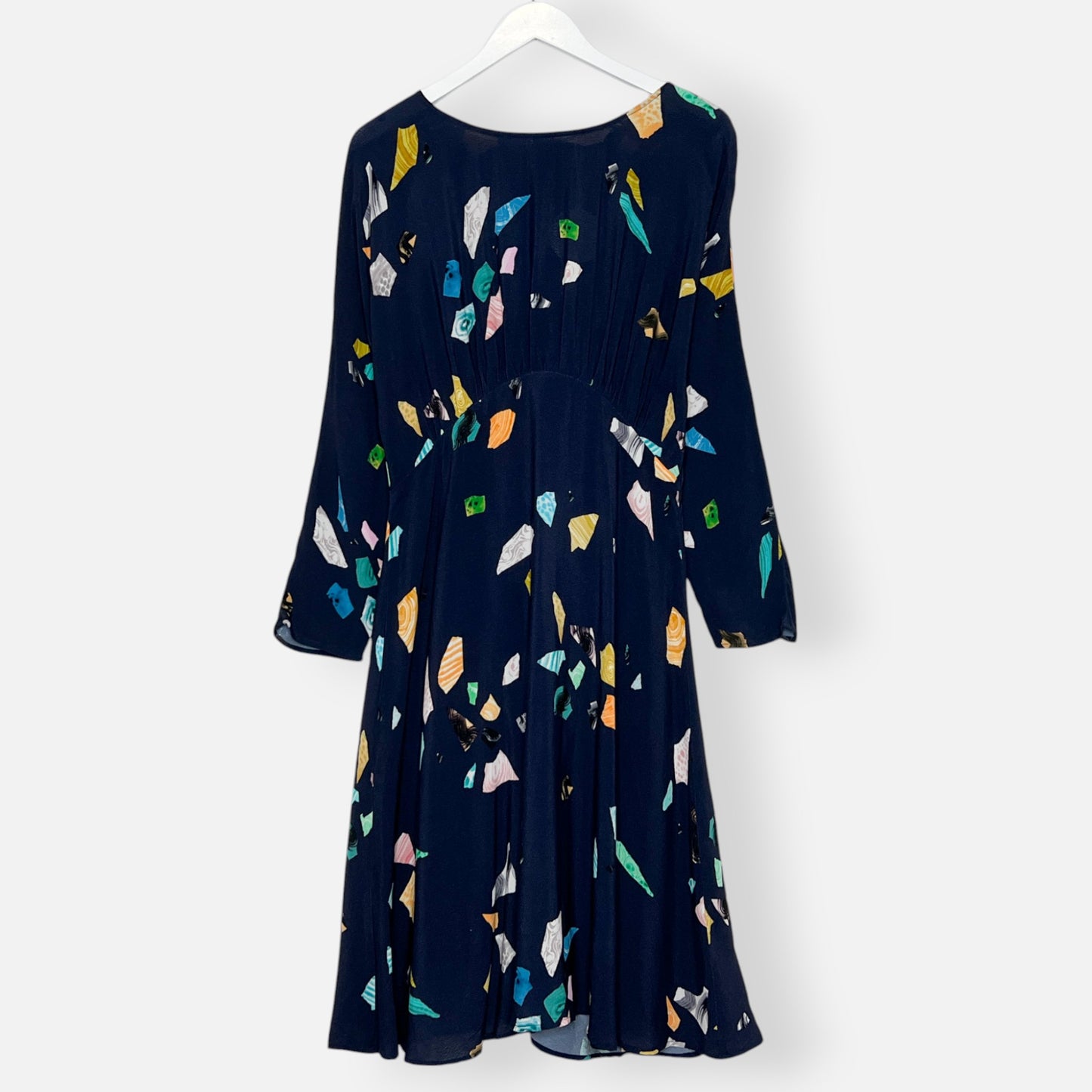 Gorman Navy Blue Terrazzo Print Midi Dress AU10