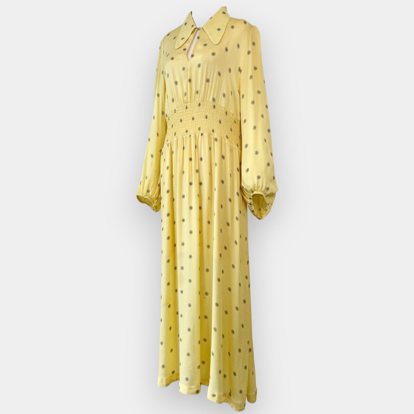 Baum Und Pferdgarten Yellow Daisy Flower Midi Dress EU40 ~ AU10