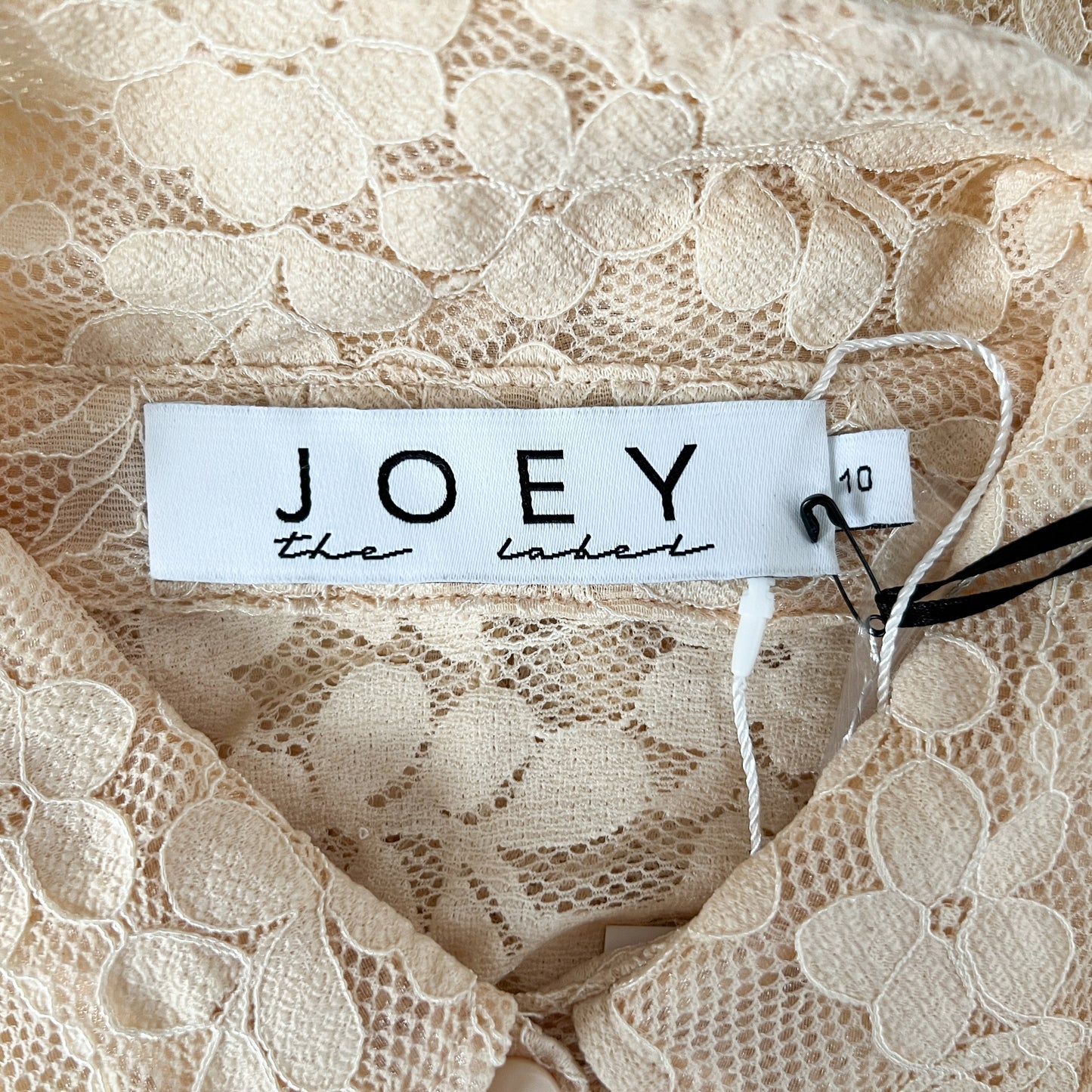 Joey The Label Secret Garden Lace Vanilla Cream Shirt AU10 [NEW]