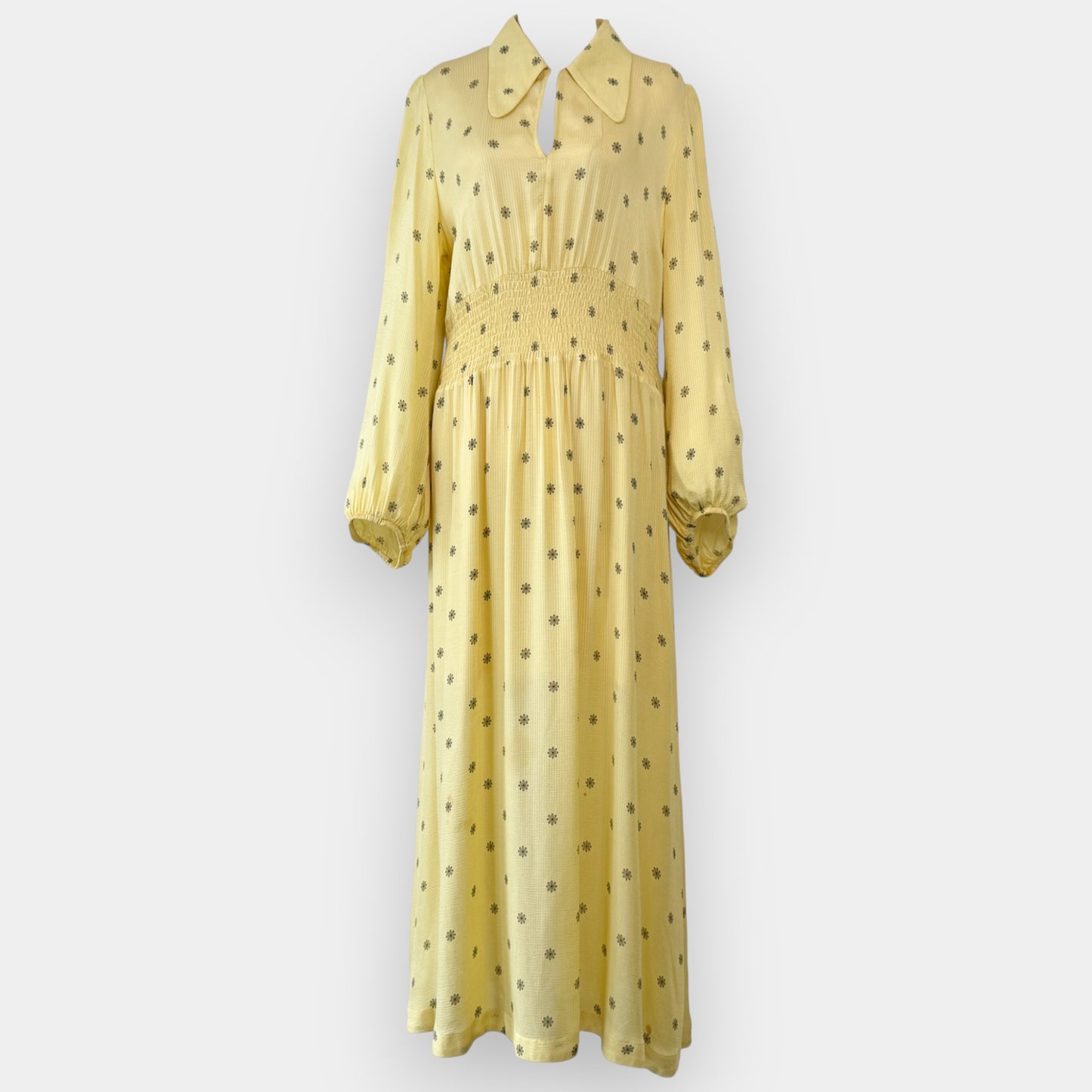 Baum Und Pferdgarten Yellow Daisy Flower Midi Dress EU40 ~ AU10