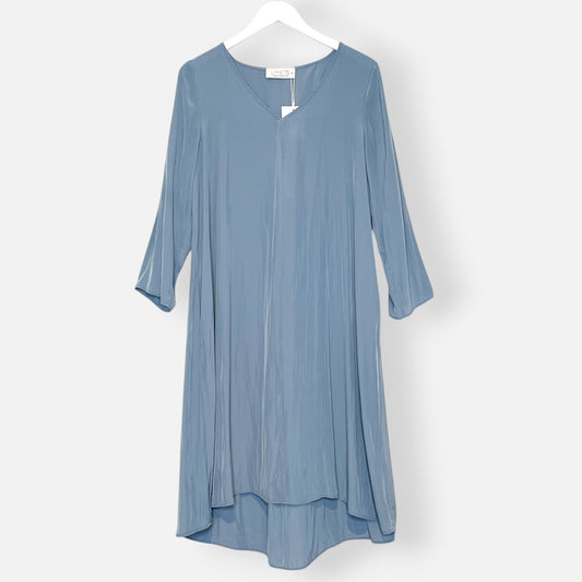 Layer'd Ice Blue V-Neck Dress AU12