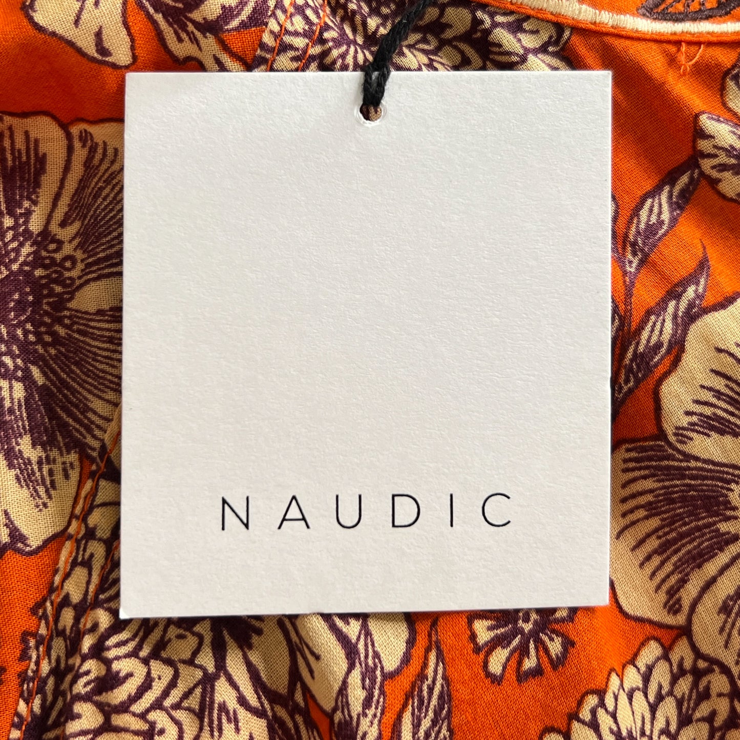 Naudic Orange Floral 'Florence' Sao Paulo Midi Dress Large ~ AU12-14 [NEW]