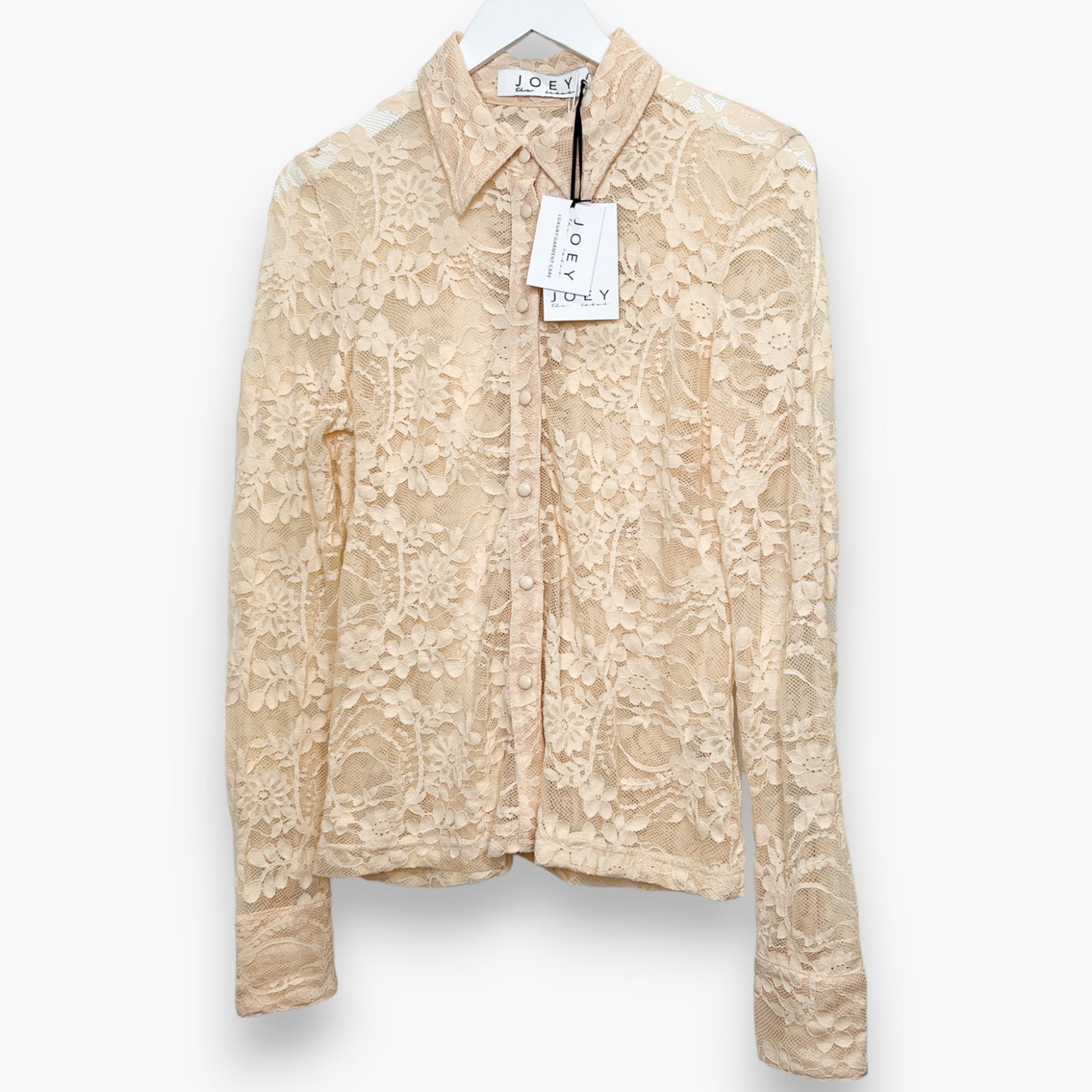 Joey The Label Secret Garden Lace Vanilla Cream Shirt AU10 [NEW]