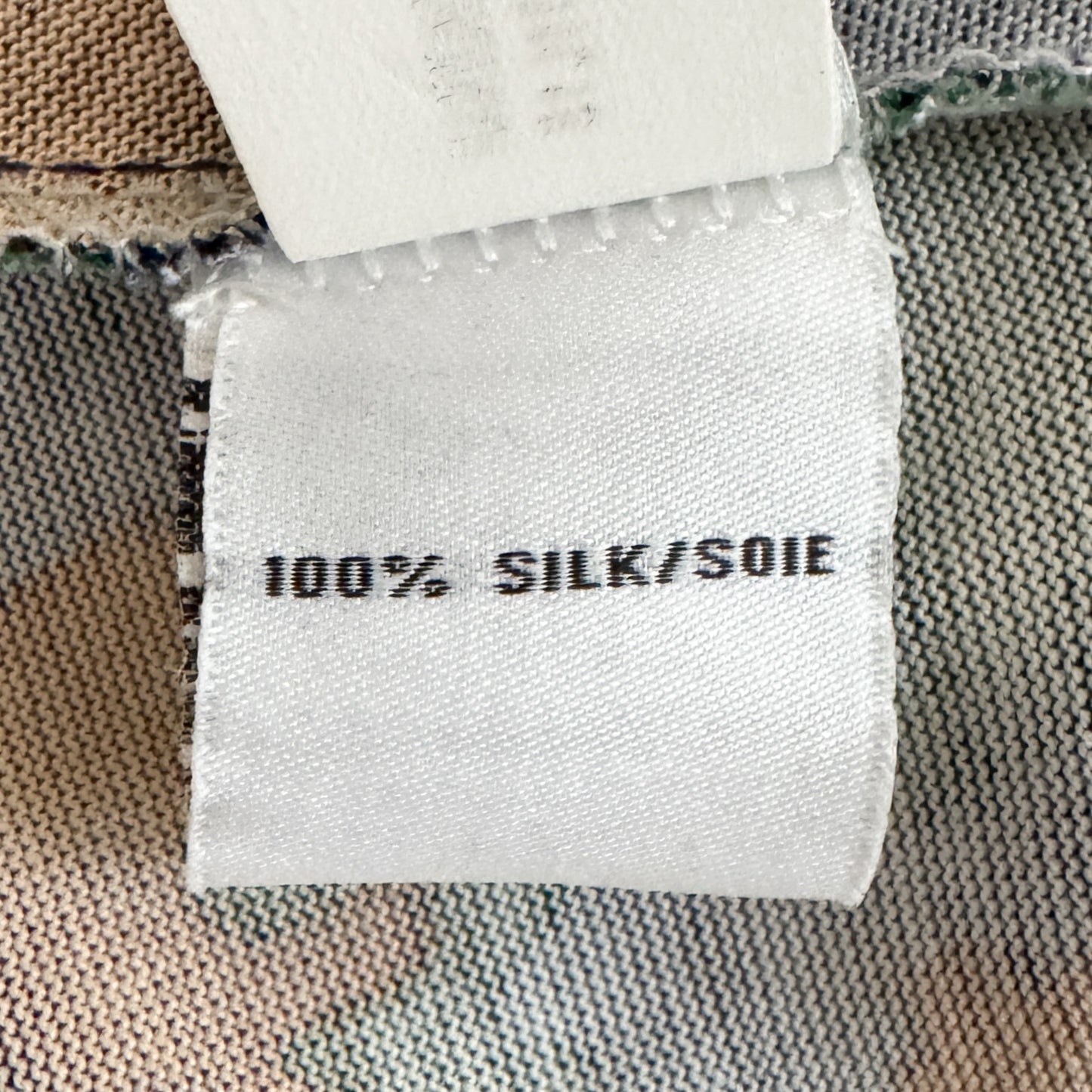 Diane Von Furstenberg Green Blue Brown 100% Silk Waist Tie Dress AU8